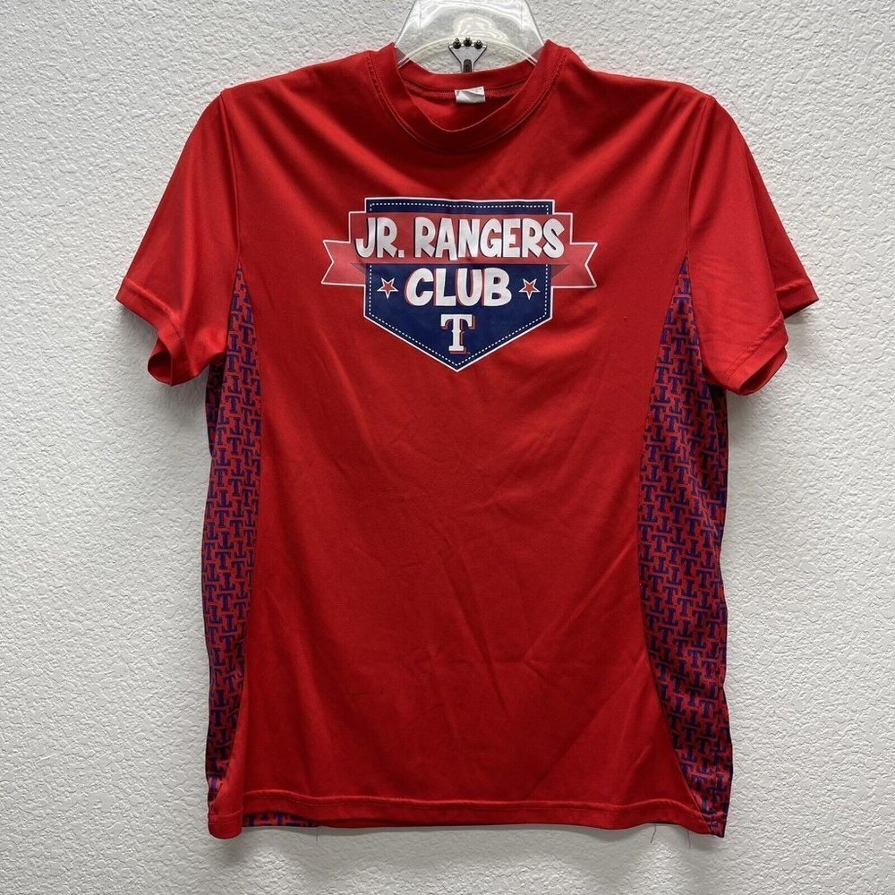 TEXAS Jr RANGERS Club Boys Sport JERSEY Shirt Youth XL MLB Baseball Athletic